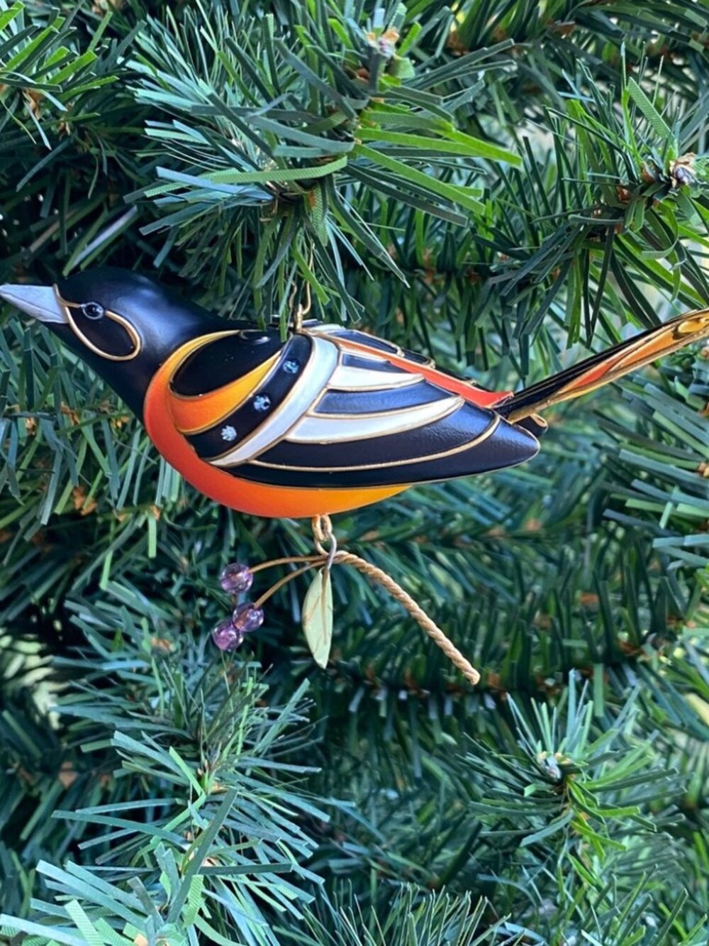 Hallmark Beauty of Birds #7 2011 Baltimore Oriole bird ornament